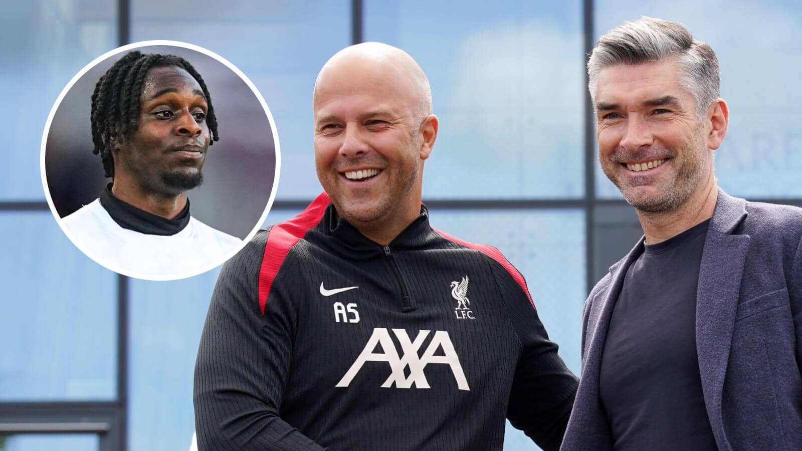 Jeremie Frimpong, Arne Slot and Richard Hughes - copyright TEAMtalk