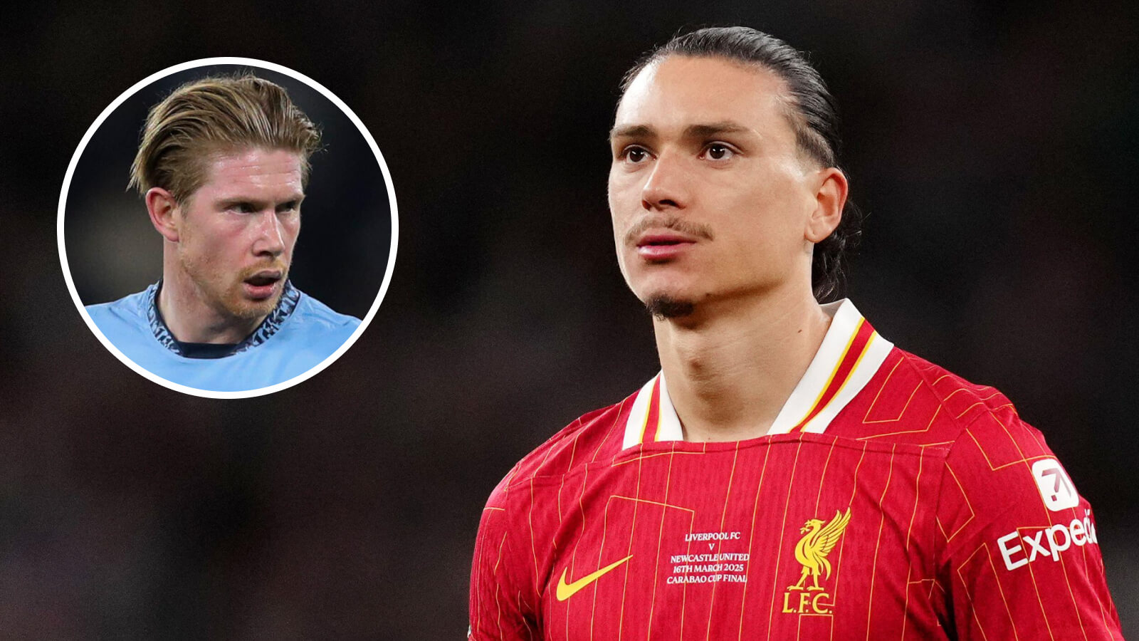 Darwin Nunez and Kevin De Bruyne