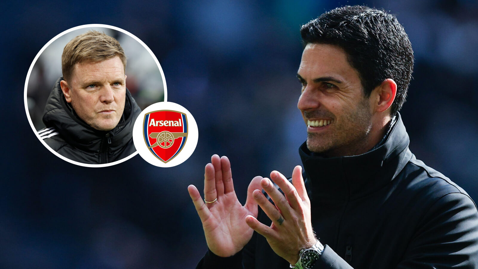 Newcastle boss Eddie Howe and Arsenal manager Mikel Arteta