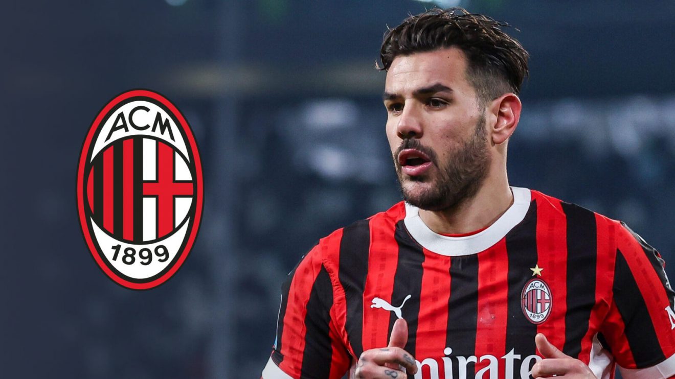 Theo Hernandez with AC Milan badge