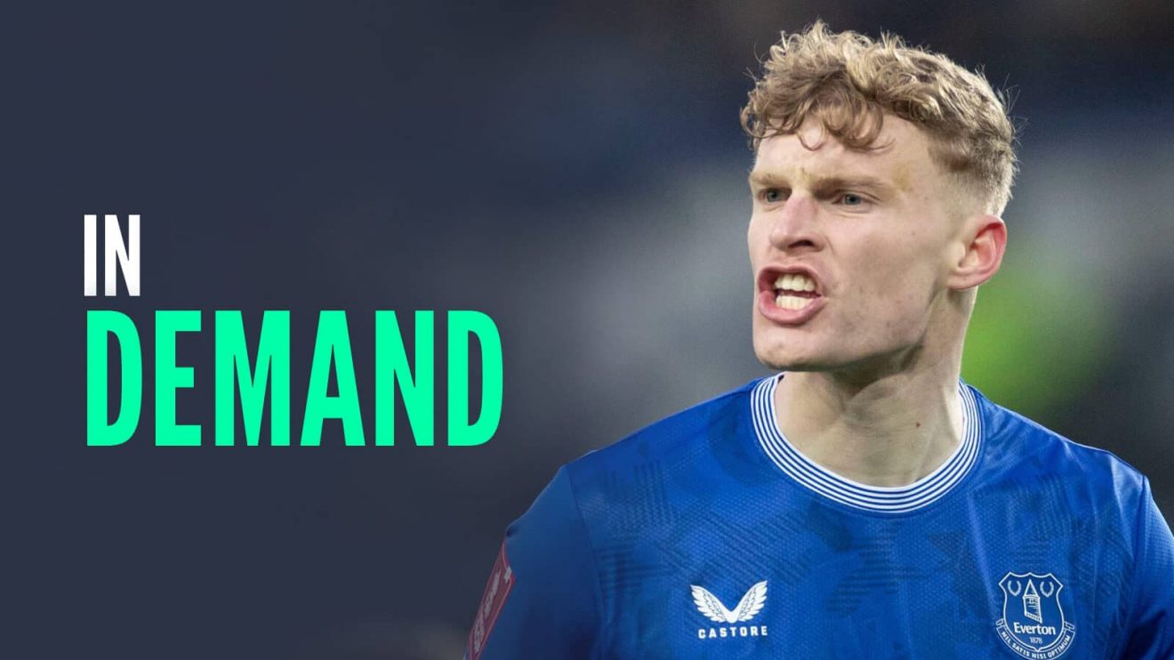 Everton centre-back Jarrad Branthwaite with caption: In demand