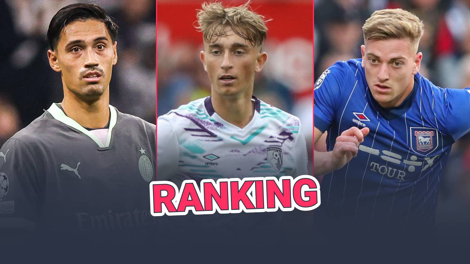Tijjani Reijnders Dean Huijsen Liam Delap ranking