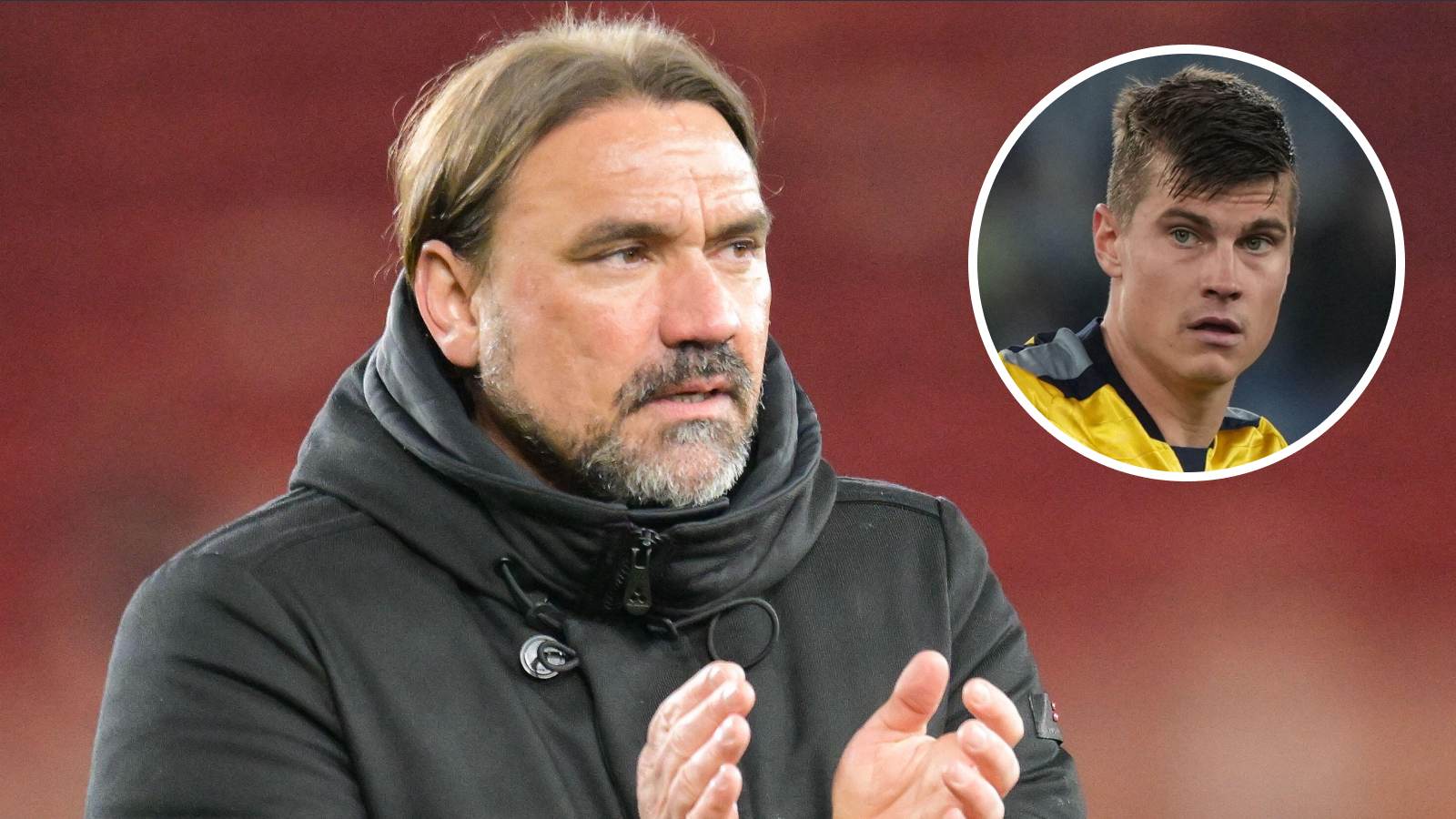Leeds manager Daniel Farke and Udinese defender Jaka Bijol