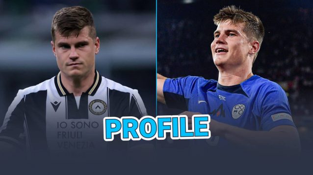 Jaka Bijol in Udinese and Slovenia kits