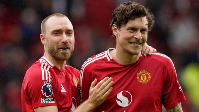 Man Utd stars Christian Eriksen and Victor Lindelof