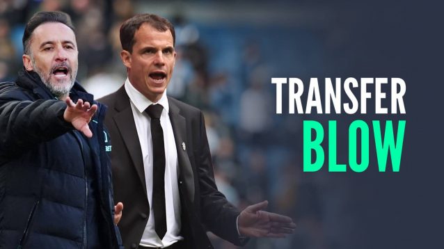 Wolves manager Vitor Pereira and Sunderland boss Regis Le Bris, with caption: Transfer blow
