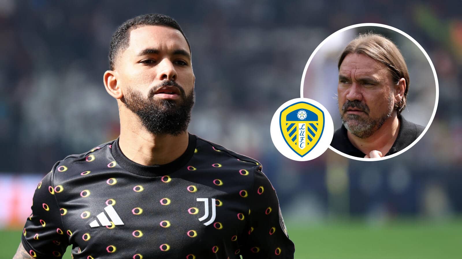 Juventus midfielder Douglas Luiz is a target for Leeds United manager Daniel Farke, inset