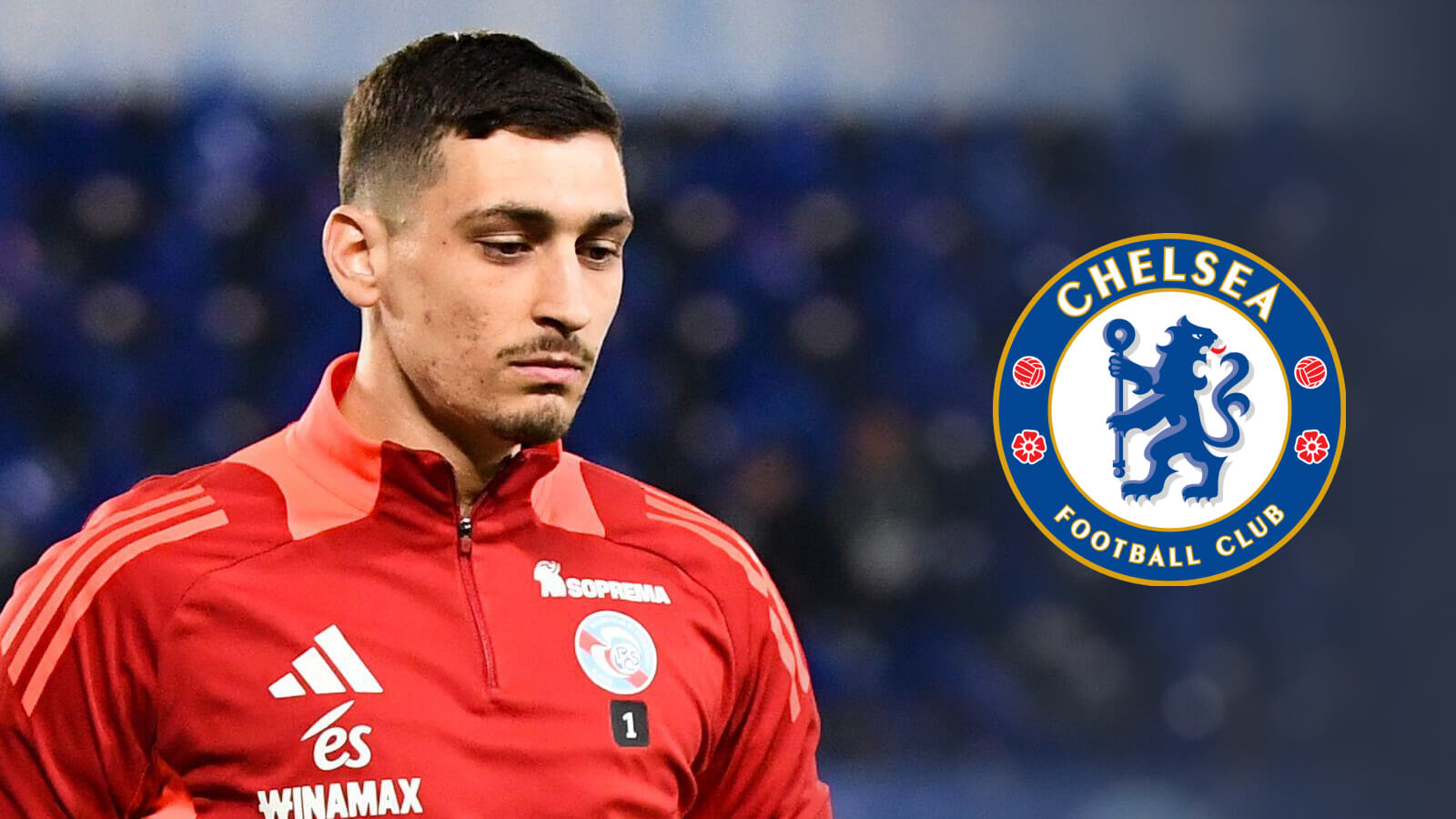 Djordje Petrovic with Chelsea badge