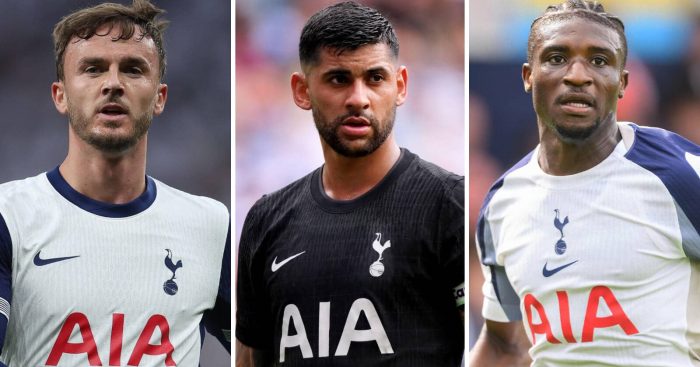 James Maddison, Cristian Romero and Mohammed Kudus
