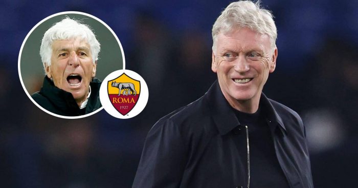 Everton manager David Moyes and Roma boss Gian Piero Gasperini