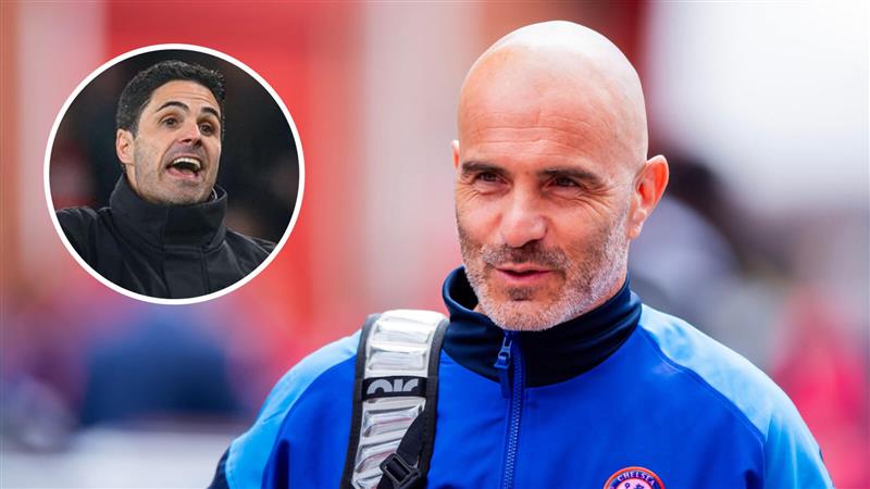 Chelsea manager Enzo Maresca, Arsenal manager Mikel Arteta