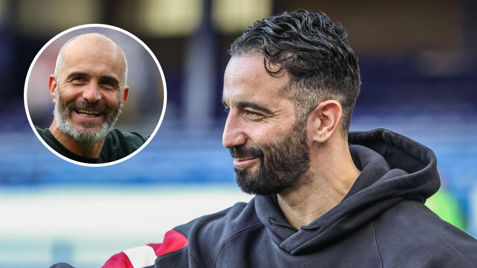 Man Utd manager Ruben Amorim and Chelsea manager Enzo Maresca