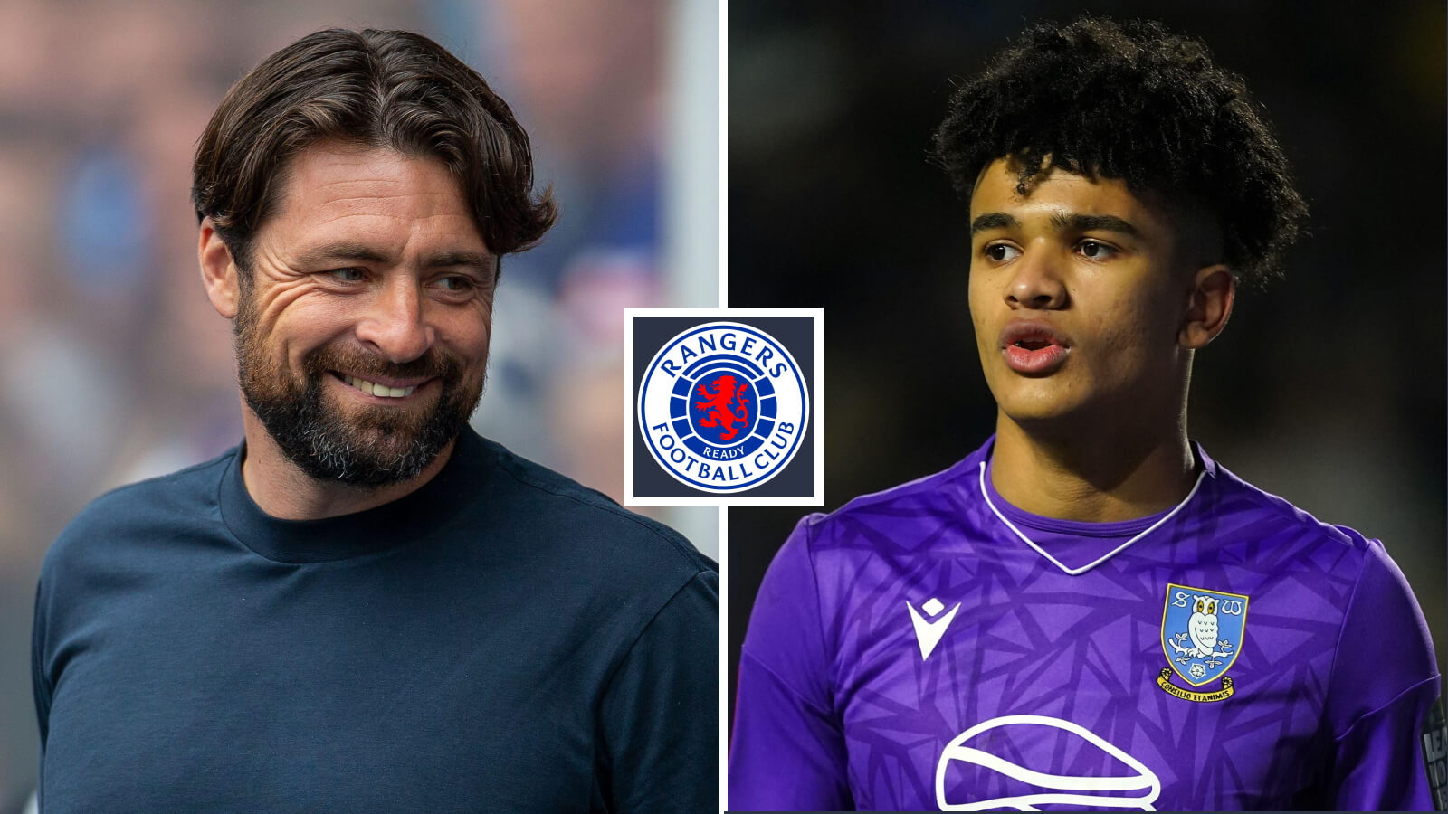 Rangers boss Russell Martin and transfer target Pierce Charles