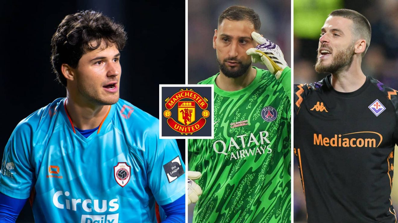 Senne Lammens, Gianluigi Donnarumma and David de Gea