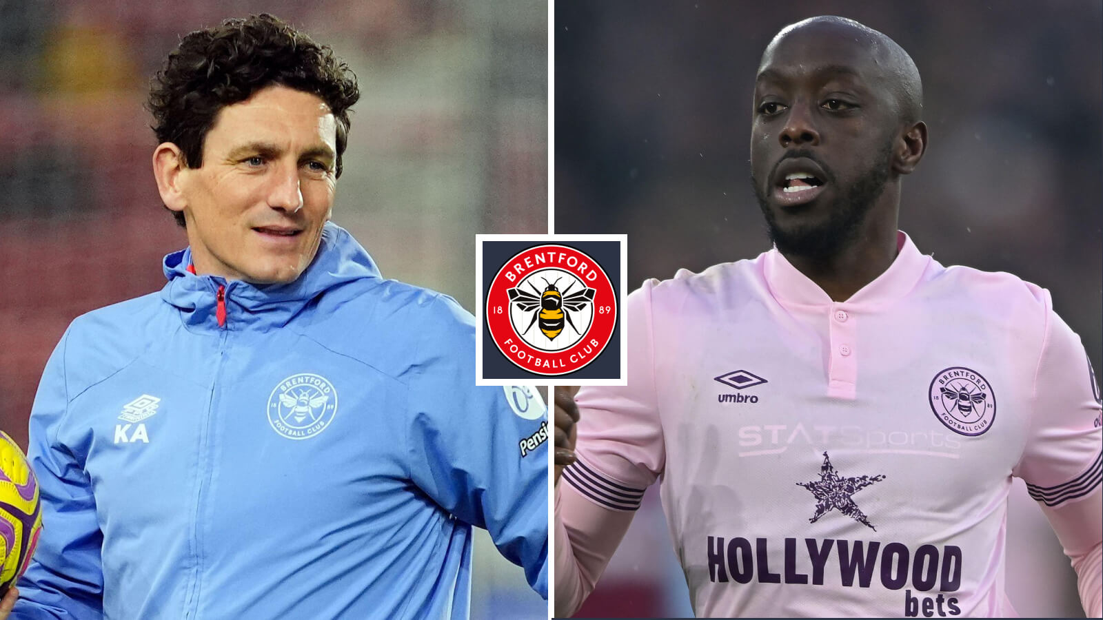 Brentford duo Keith Andrews and Yoane Wissa