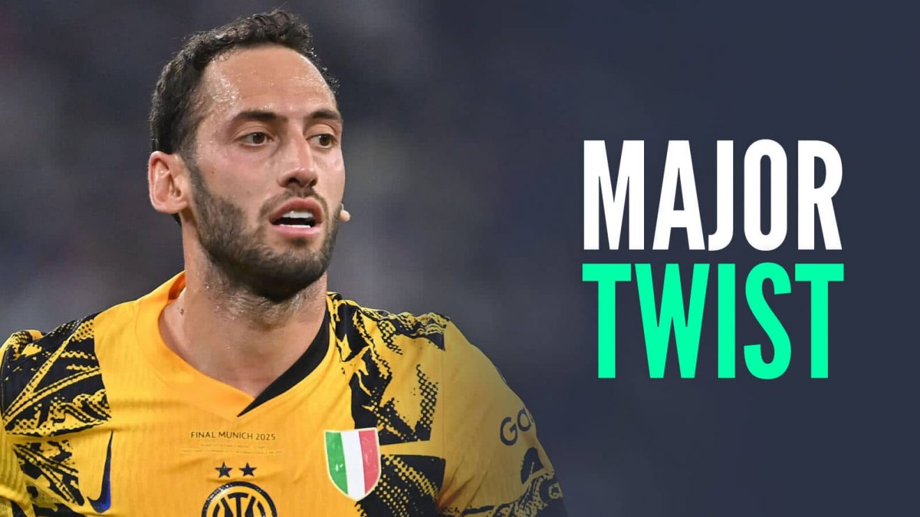 Inter Milan star Hakan Calhanoglu, with caption: Major twist