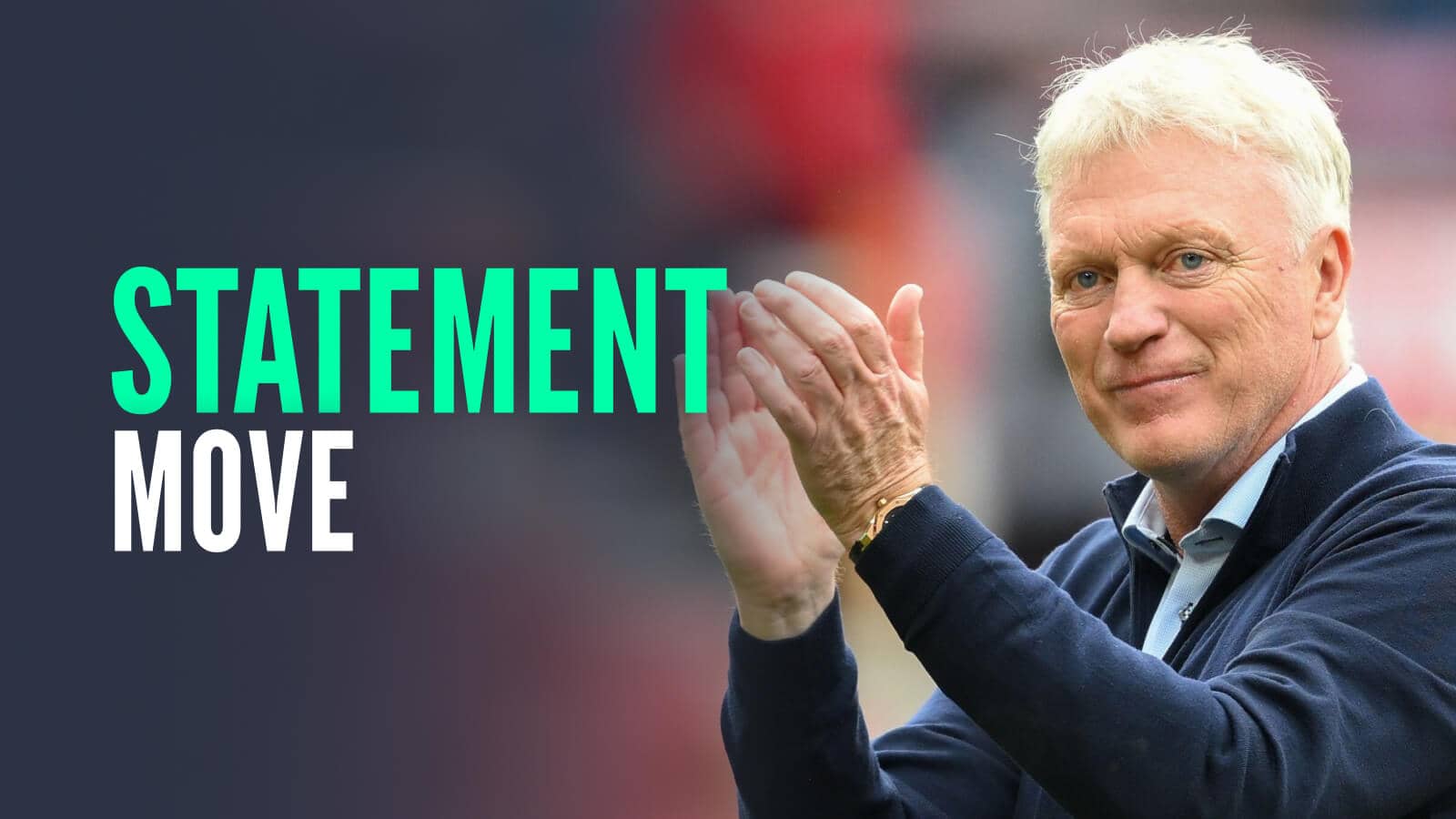 Everton manager David Moyes, with caption: Statement move