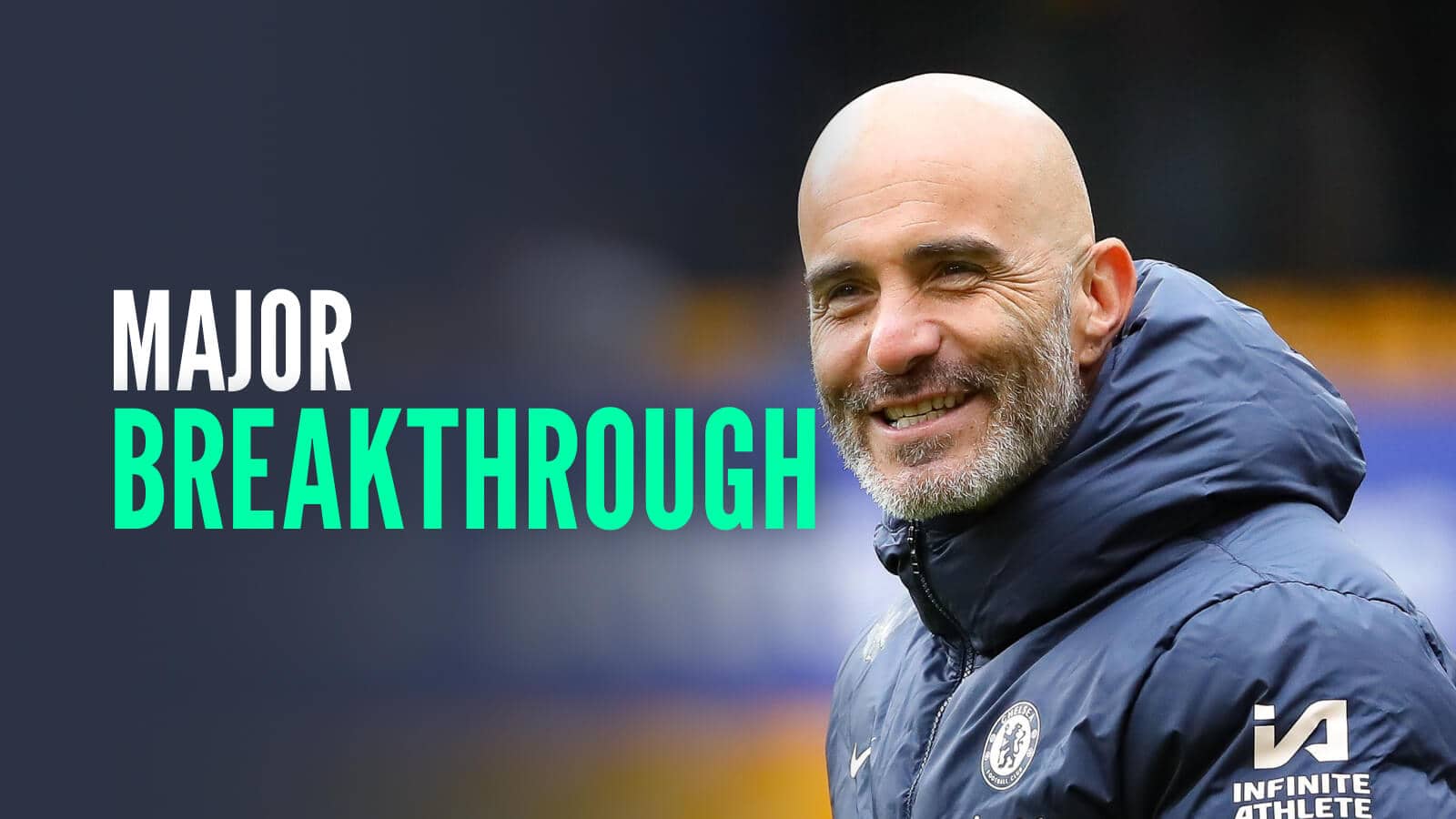 Chelsea manager Enzo Maresca, with caption: Major breakthrough