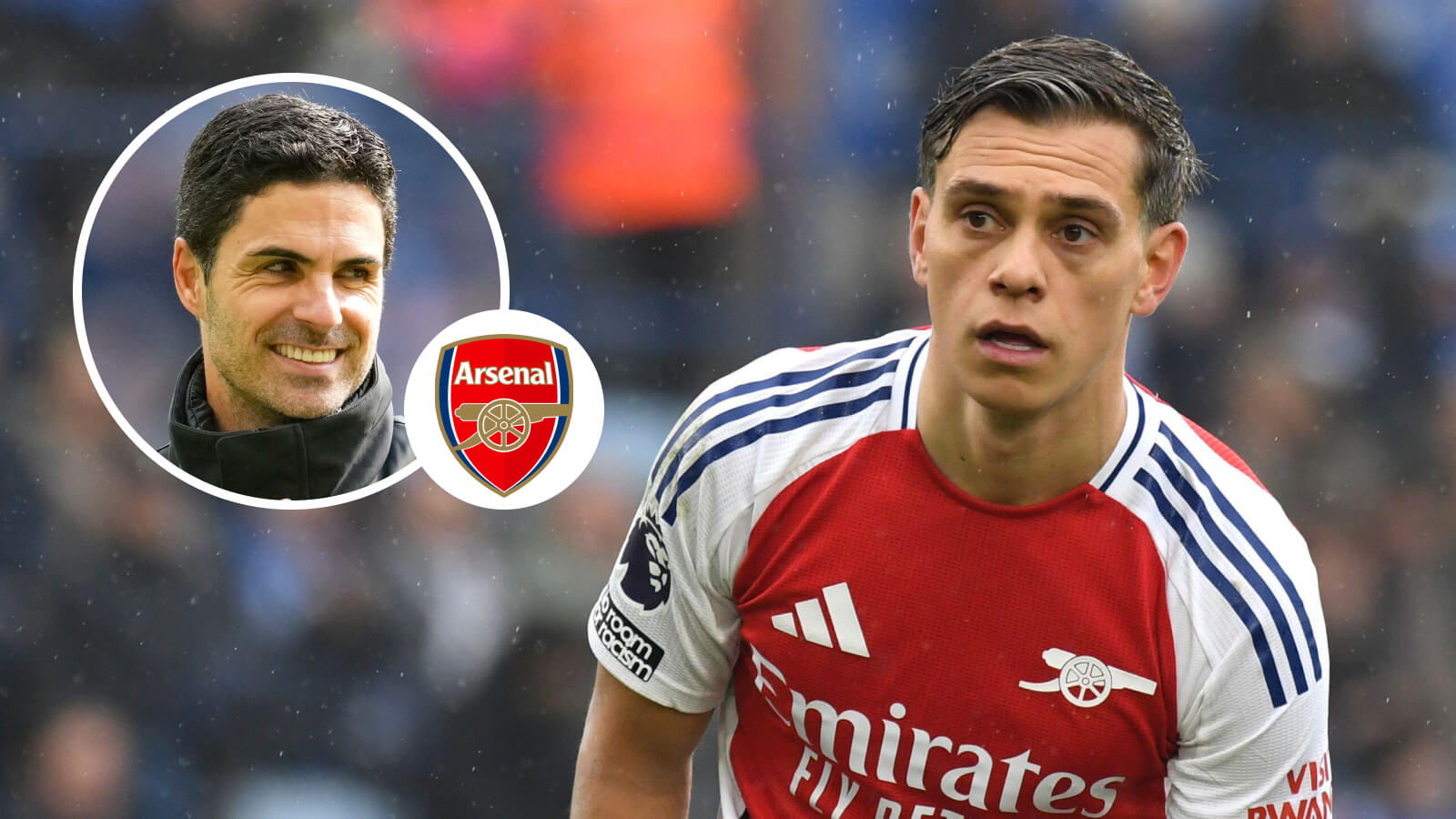 Mikel Arteta and Leandro Trossard, Arsenal