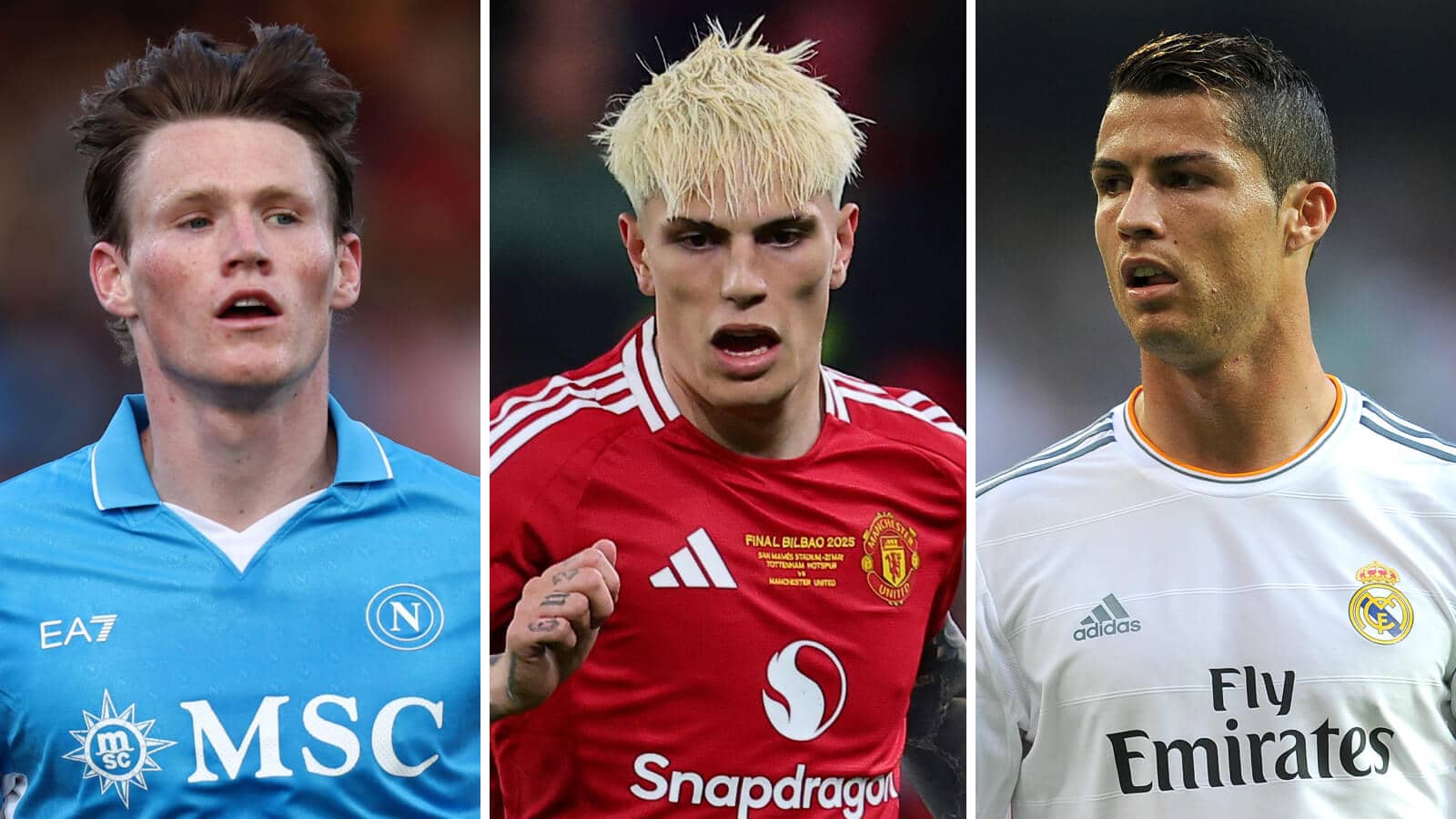 Scott McTominay, Alejandro Garnacho and Cristiano Ronaldo