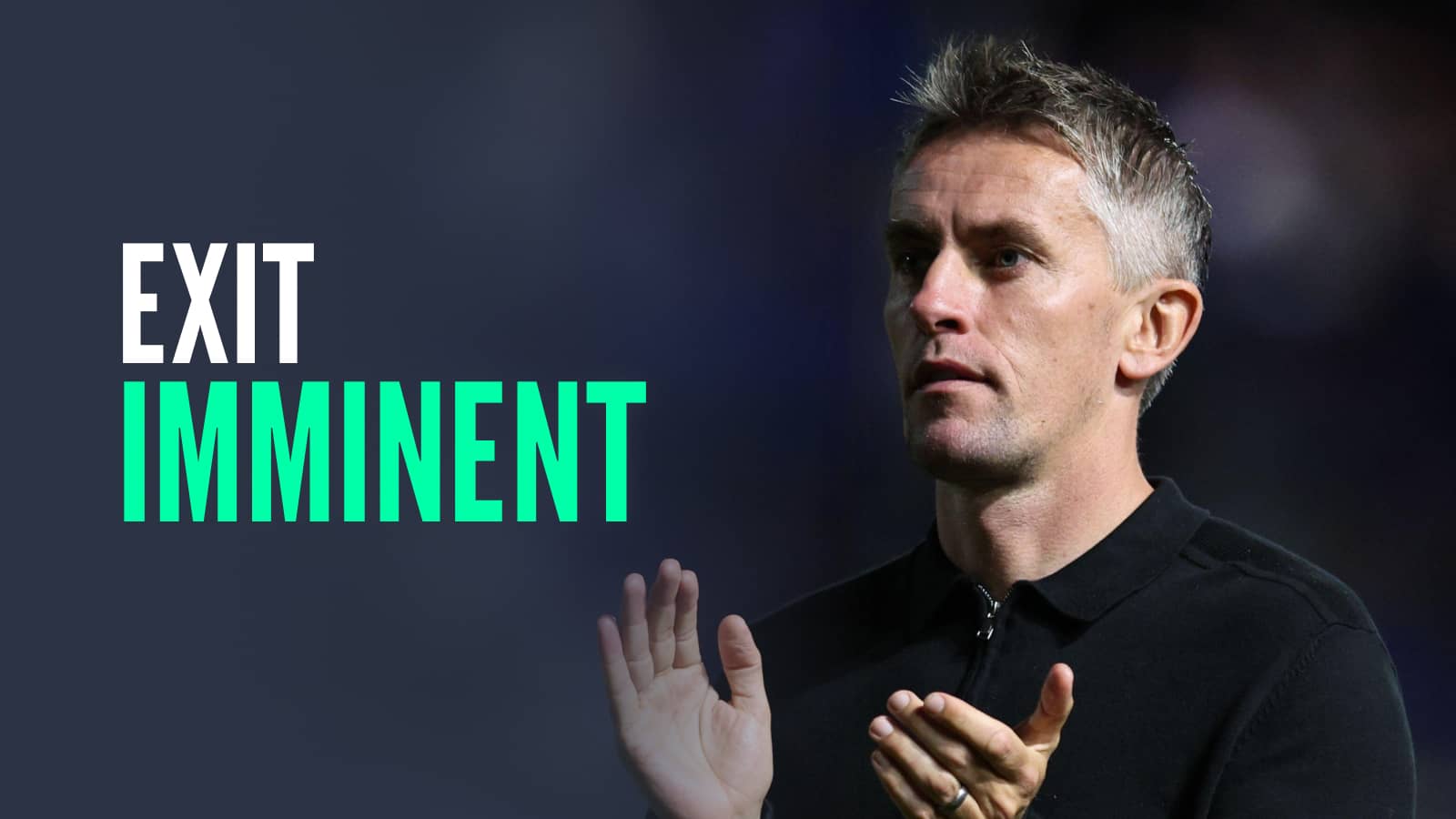 Ipswich Town boss Kieran McKenna, with caption: Exit imminent