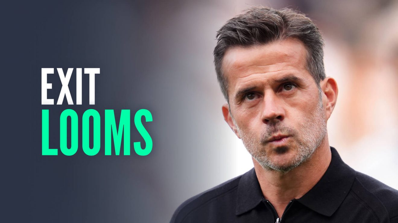 Fulham manager Marco Silva, with caption: Exit looms