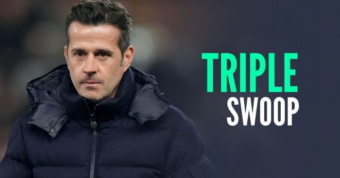 Fulham manager Marco Silva, with caption: Triple swoop