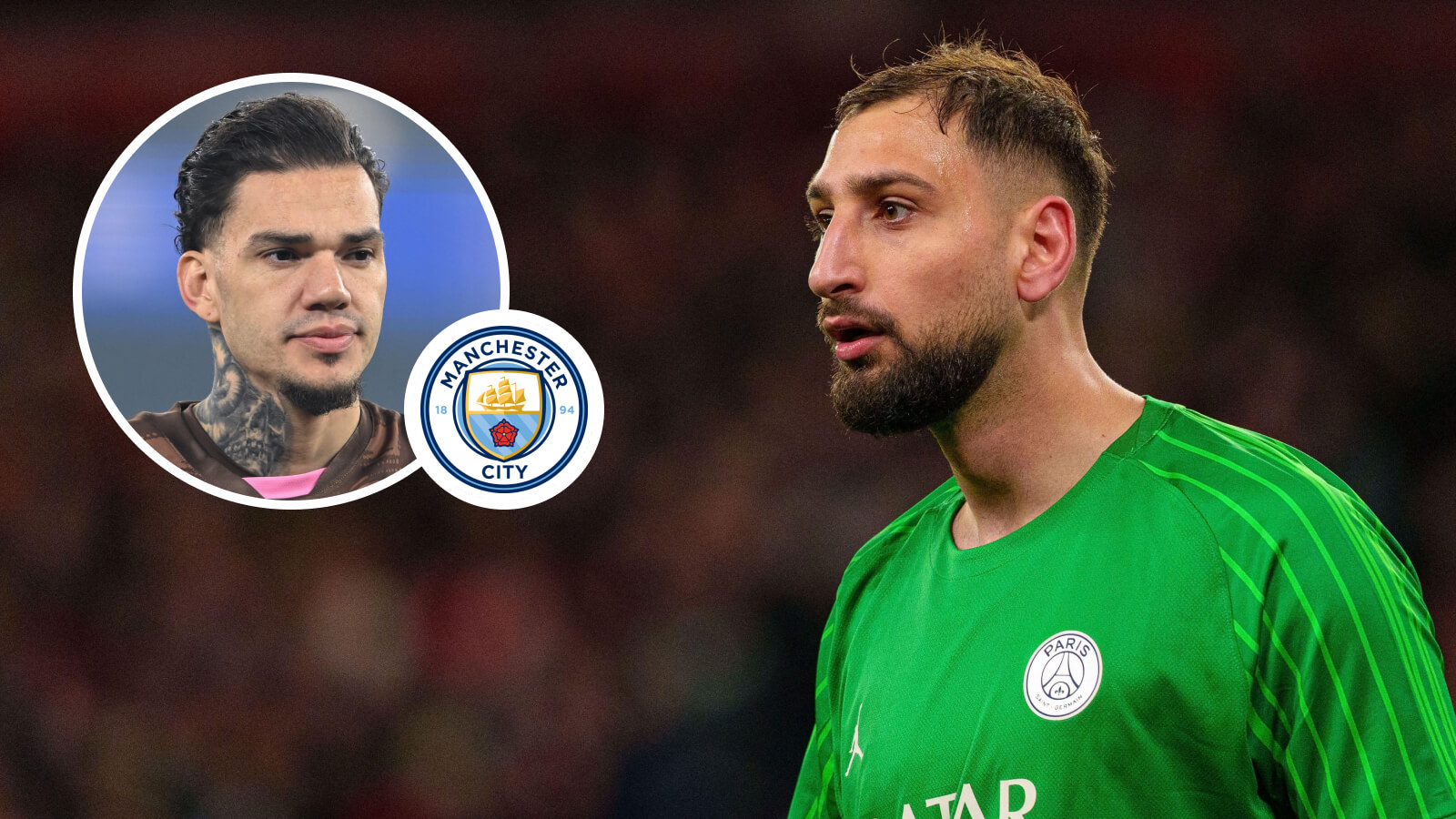 Ederson and Gianluigi Donnarumma, Man City