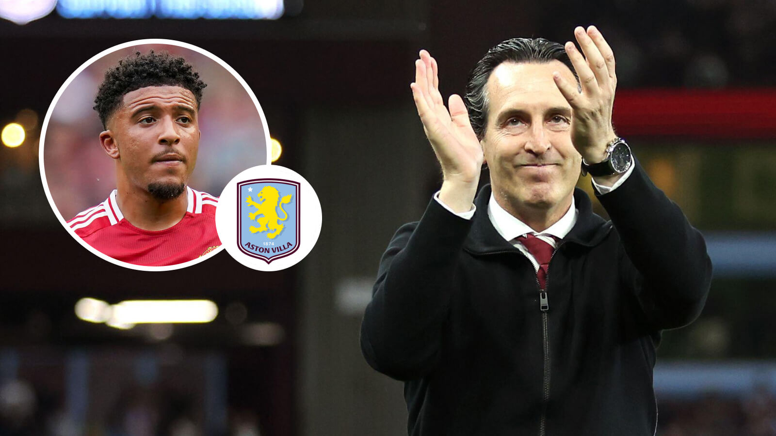Jadon Sancho and Unai Emery, Aston Villa