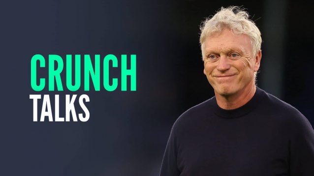 Everton manager David Moyes, with caption: Crunch talks