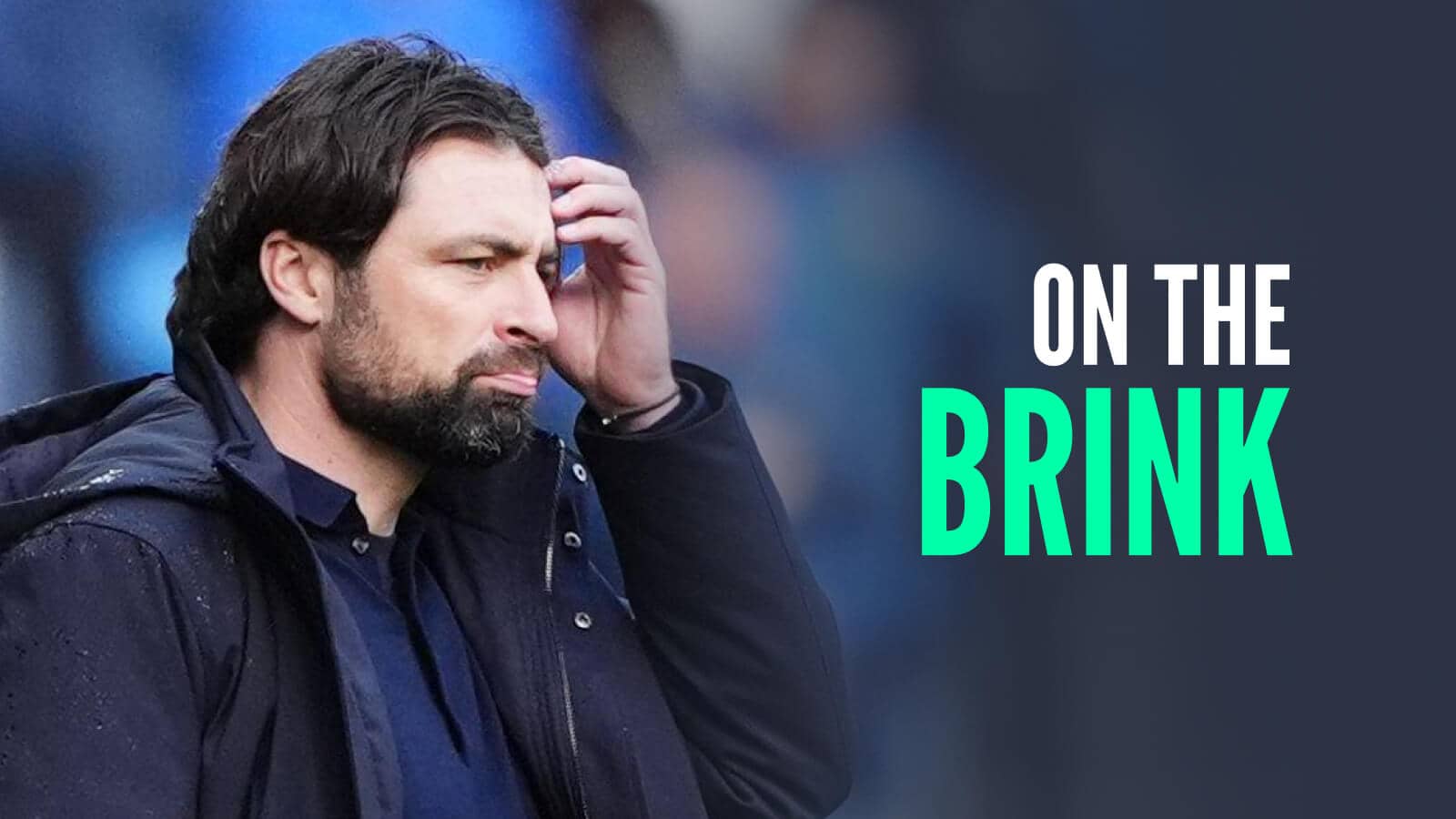 Rangers manager Russell Martin, with caption: On the brink