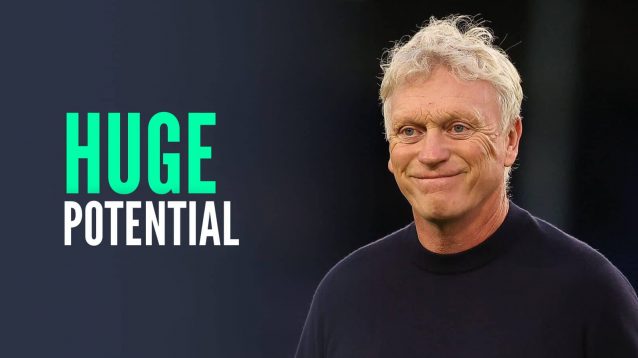Everton manager David Moyes, with caption: Huge potential