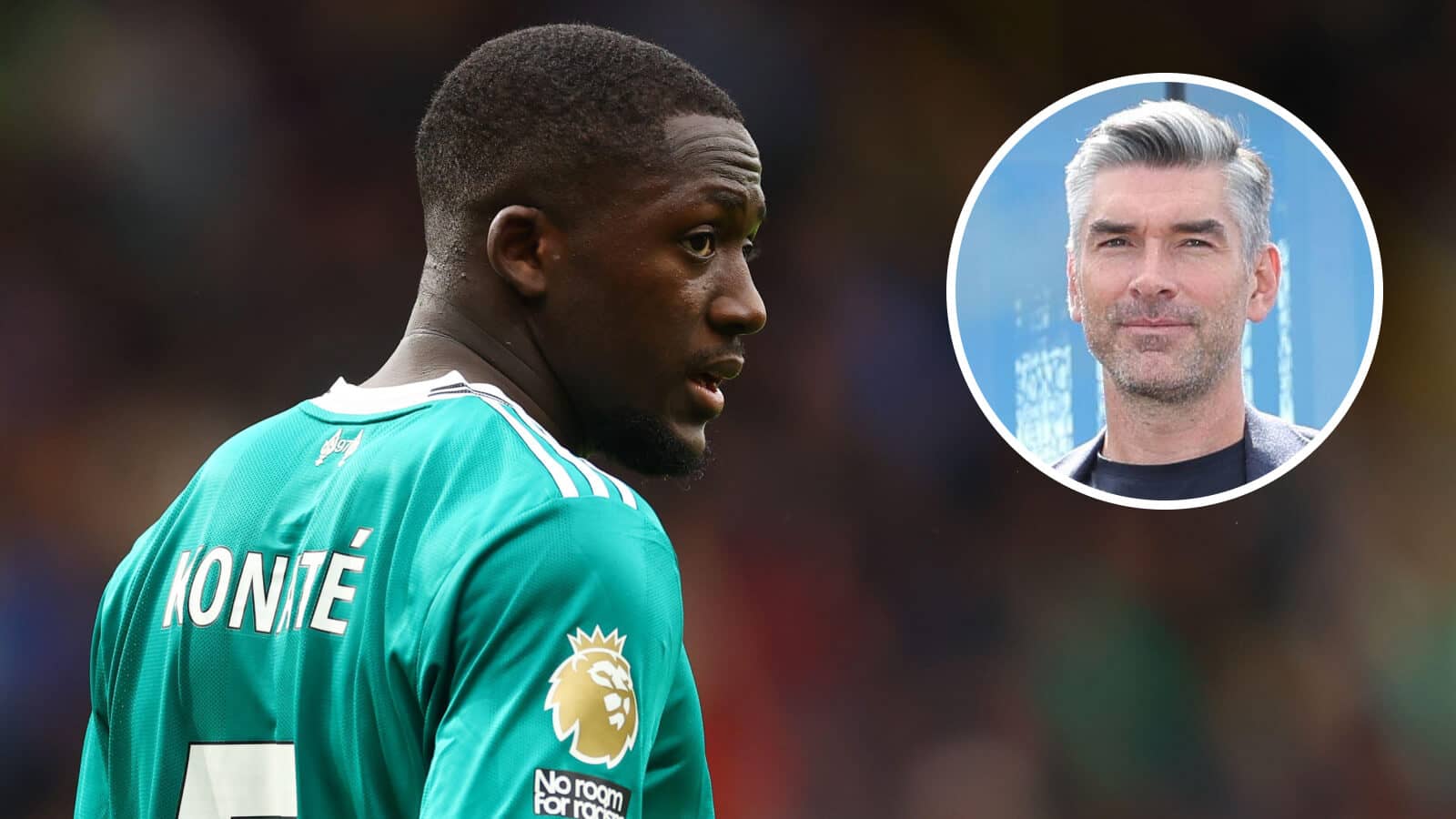 Liverpool defender Ibrahima Konate and sporting director Richard Hughes - copyright TEAMtalk