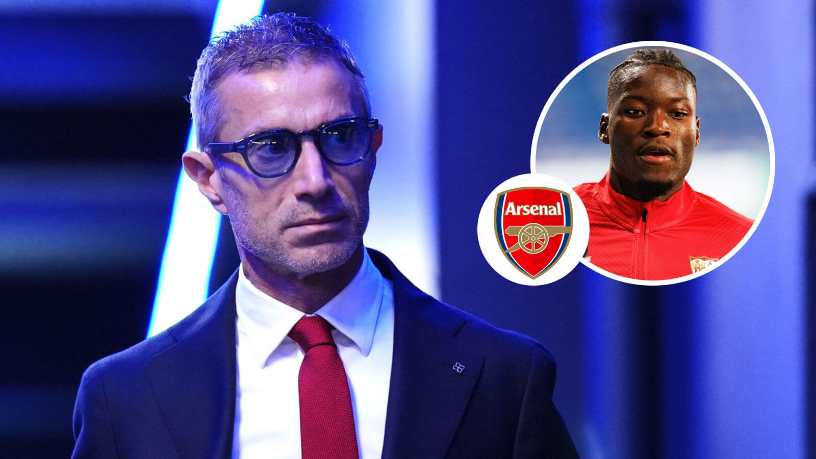 Andrea Berta and Lucien Agoume, Arsenal