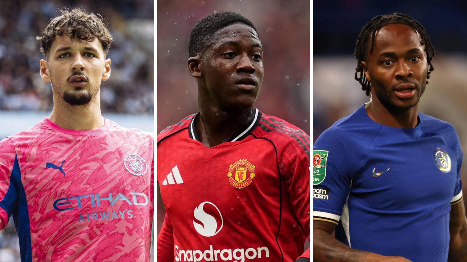 James Trafford, Kobbie Mainoo and Raheem Sterling