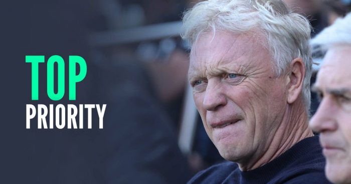 Everton manager David Moyes, with caption: Top priority