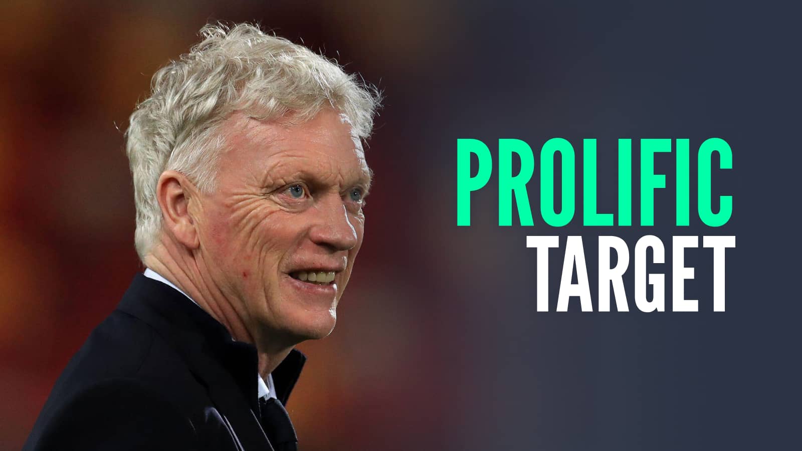 Everton manager David Moyes, with caption: Prolific target