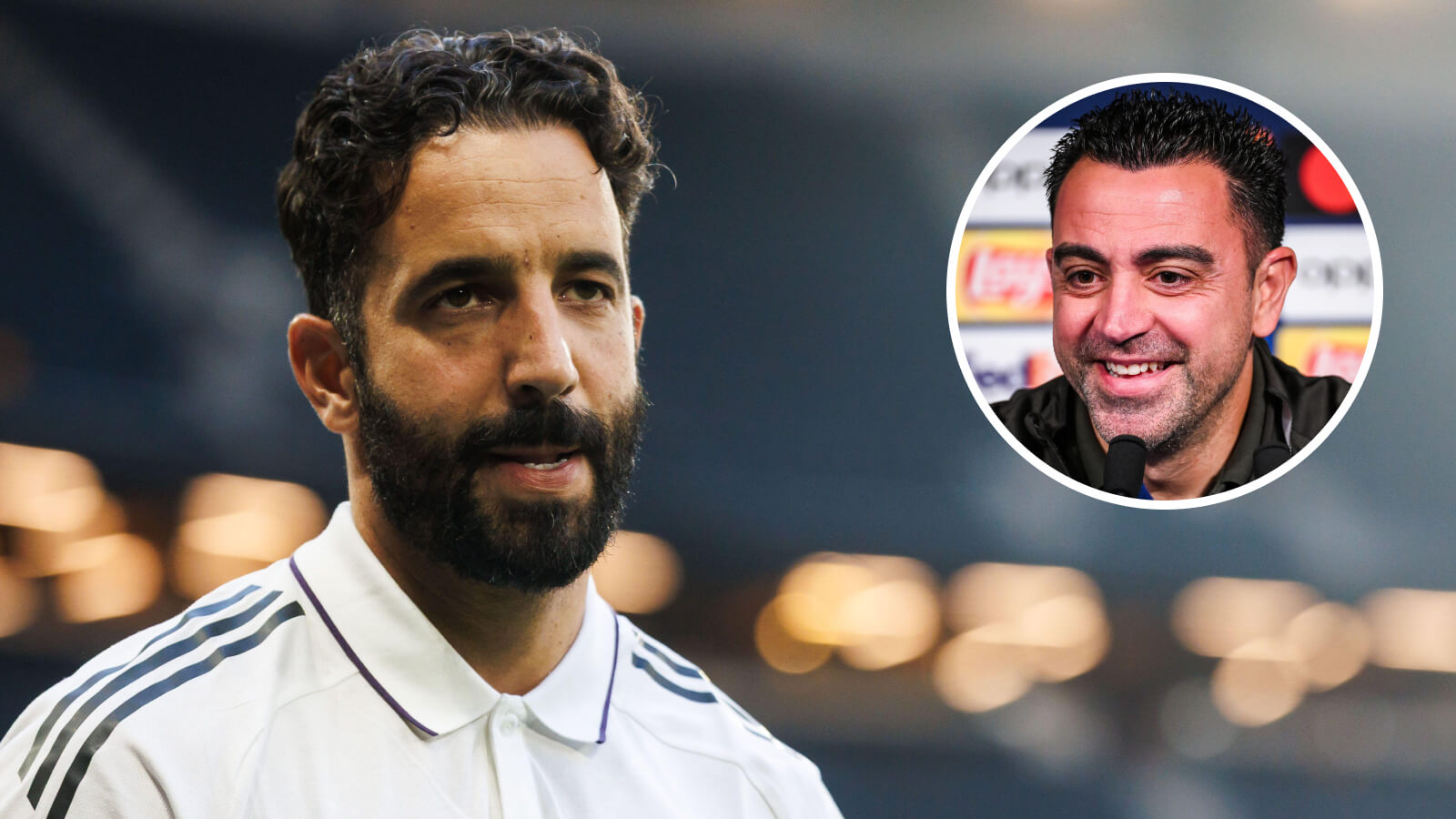 Man Utd manager Ruben Amorim and Xavi