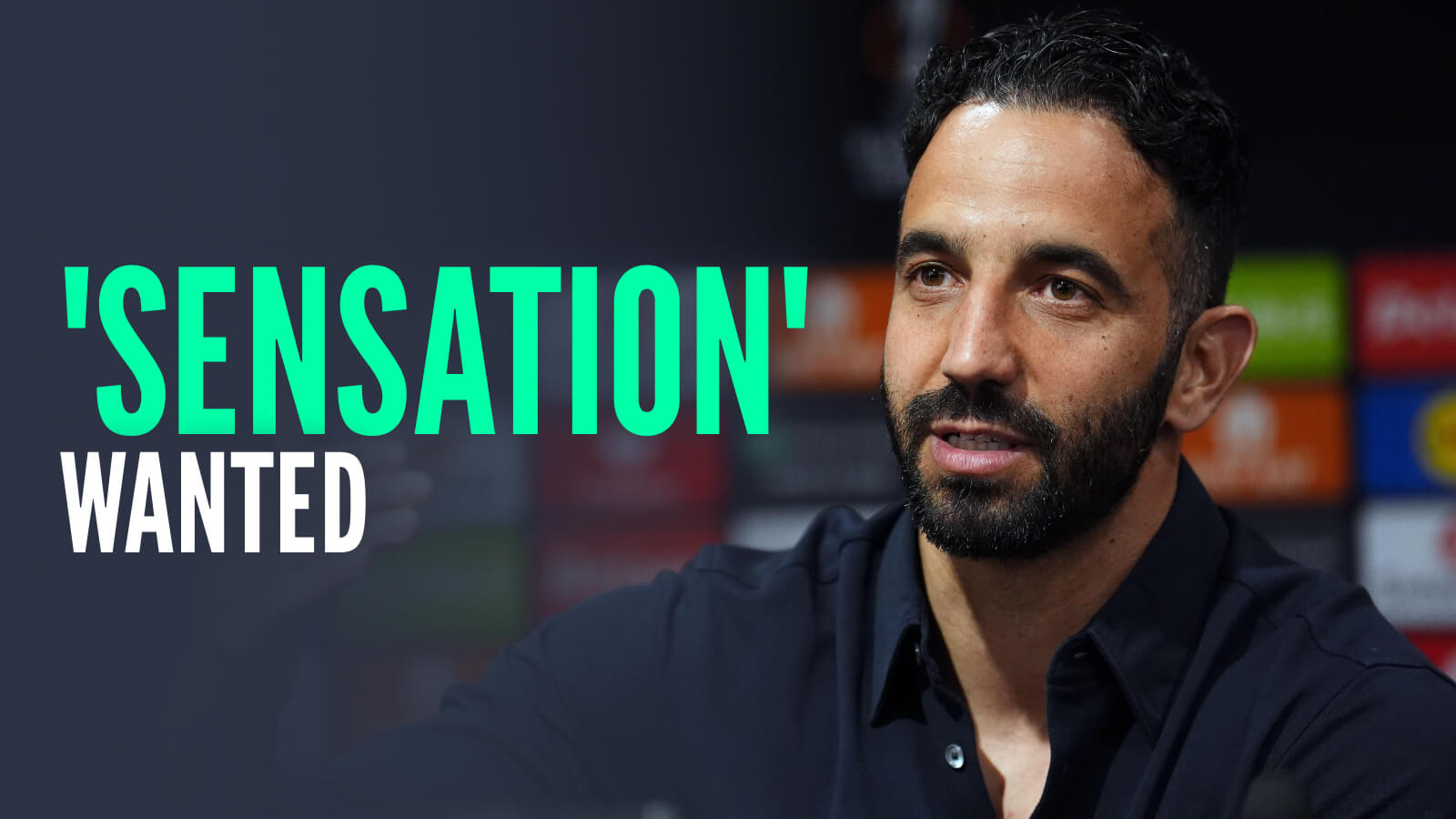 Manchester United manager Ruben Amorim, with caption: 'Sensation' wanted