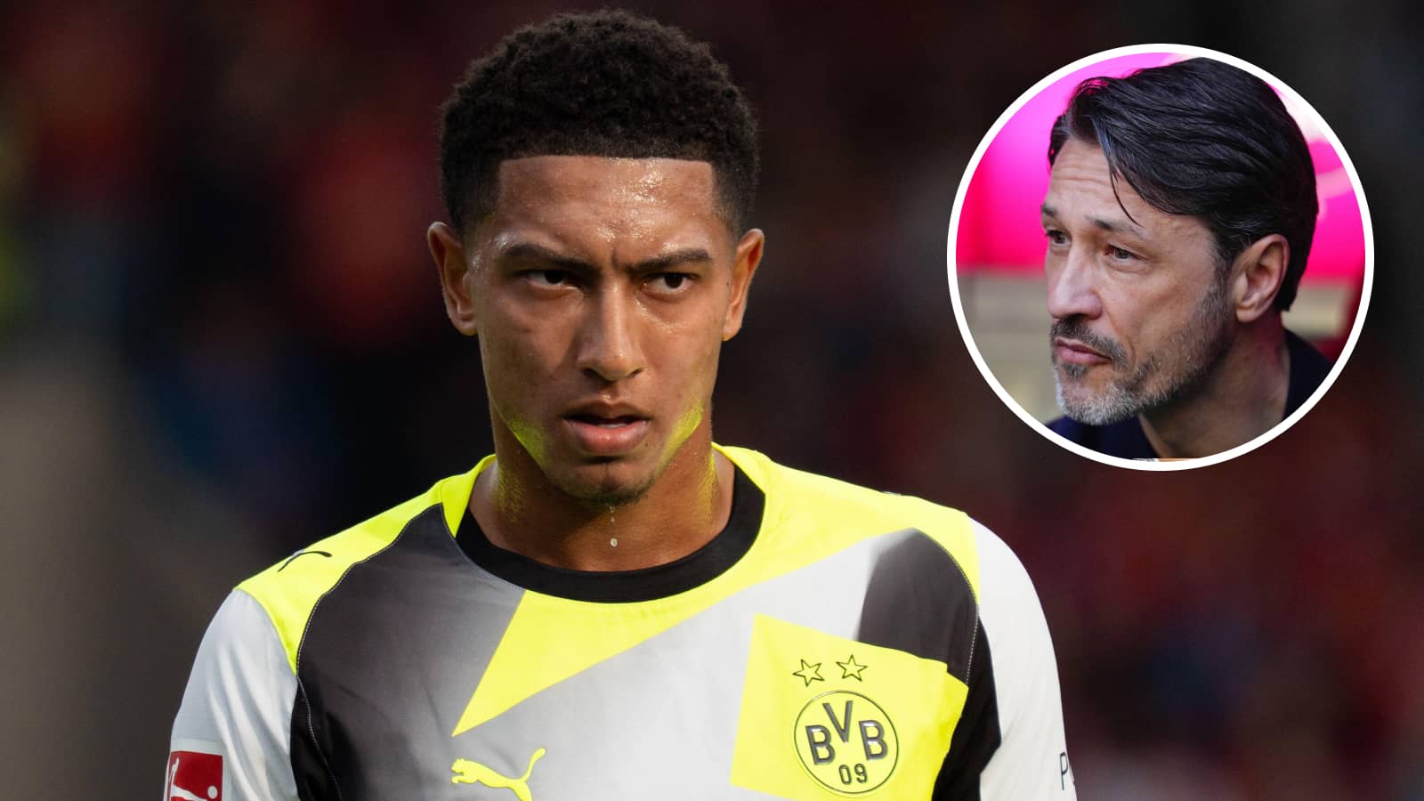 Jobe Bellingham alongside Borussia Dortmund manager Niko Kovac