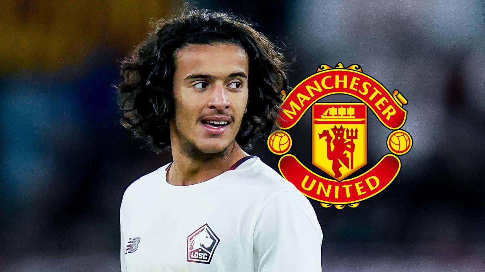 Man Utd Ayyoub Bouaddi with badge