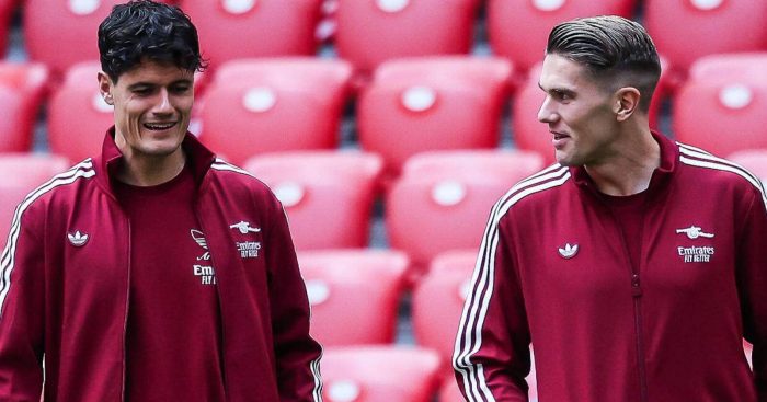 Arsenal duo Christian Norgaard and Benjamin Sesko - copyright TEAMtalk