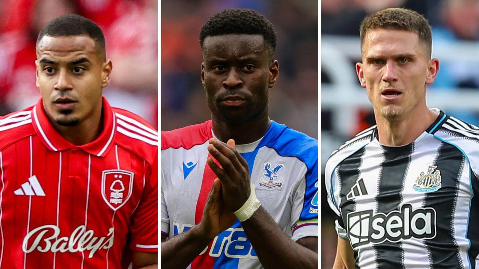 Nottingham Forest's Murillo, Marc Guehi of Crystal Palace and Newcastle United's Sven Botman are on Liverpool's transfer wishlist