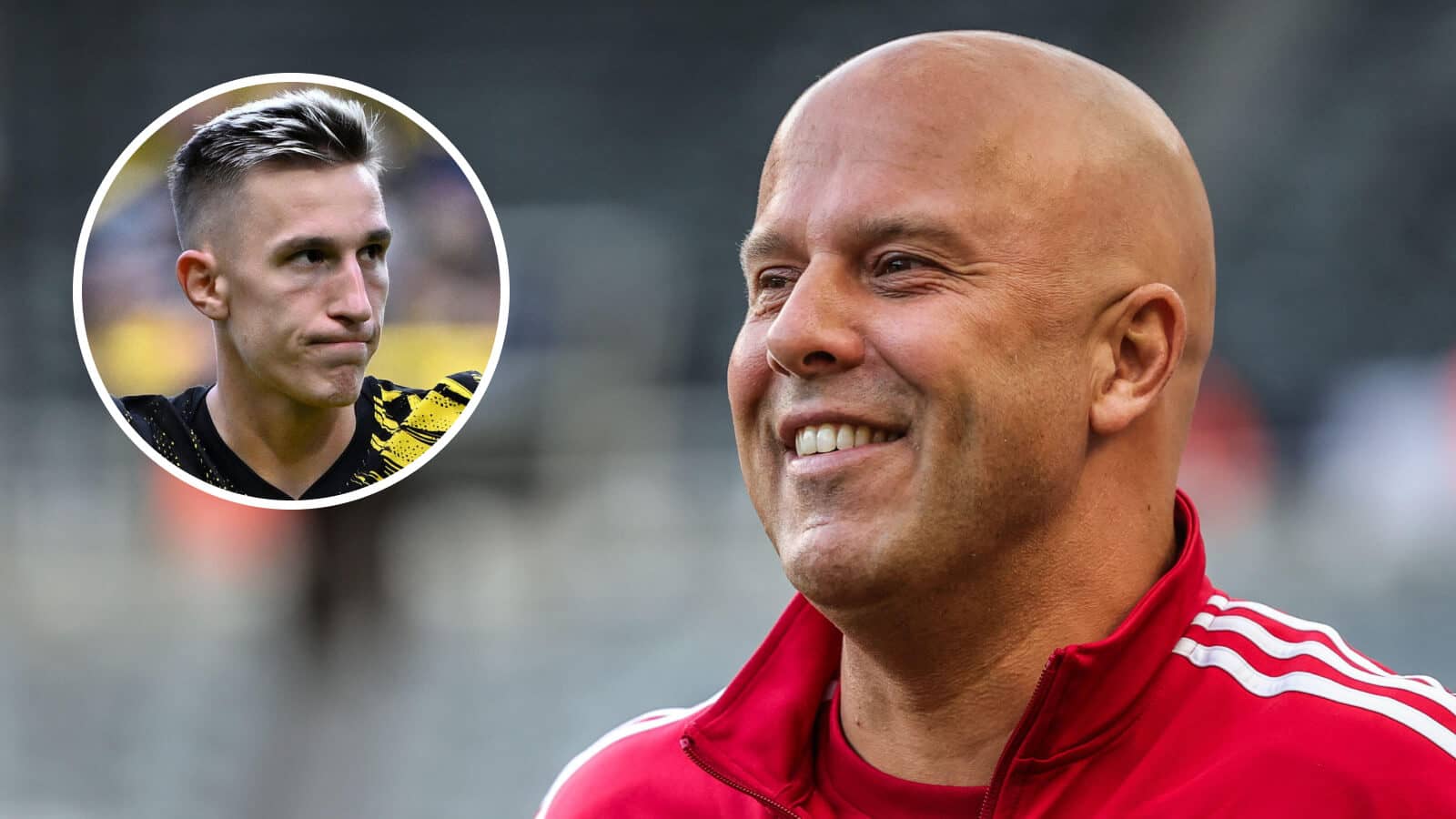 Liverpool manager Arne Slot is keen on Borussia Dortmund defender Nico Schlotterbeck, pictured inset