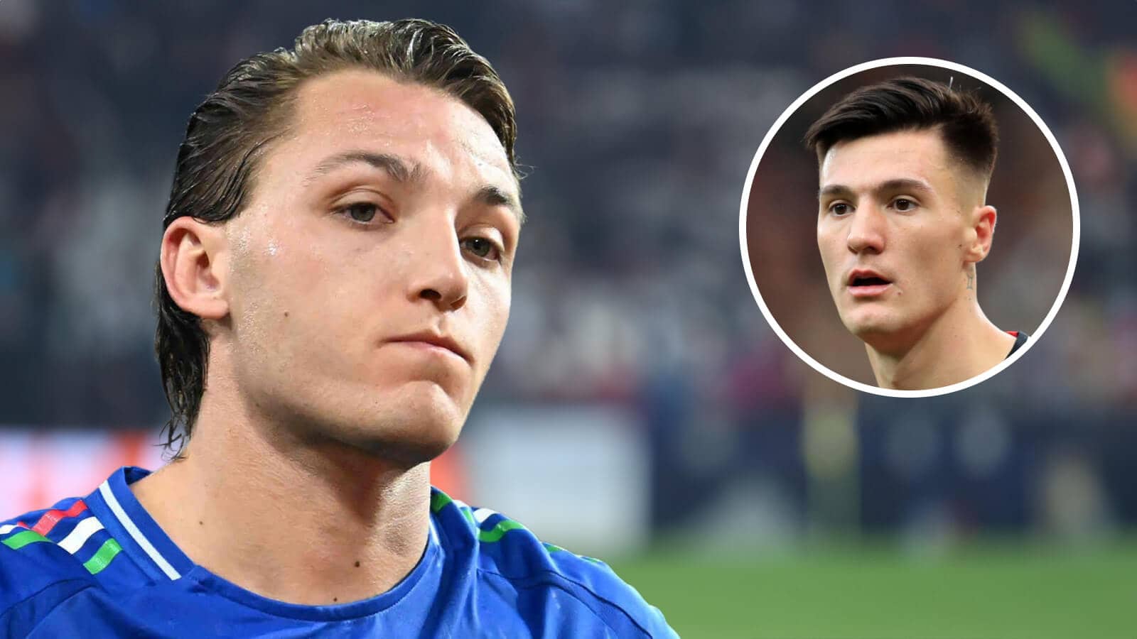 Manchester United striker Benjamin Sesko and Red Devils target Mateo Retegui - copyright TEAMtalk