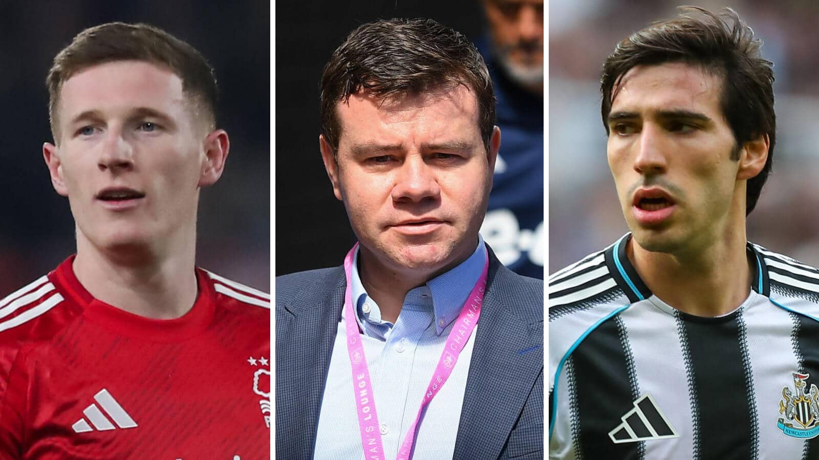 Elliot Anderson, Ross Wilson and Sandro Tonali