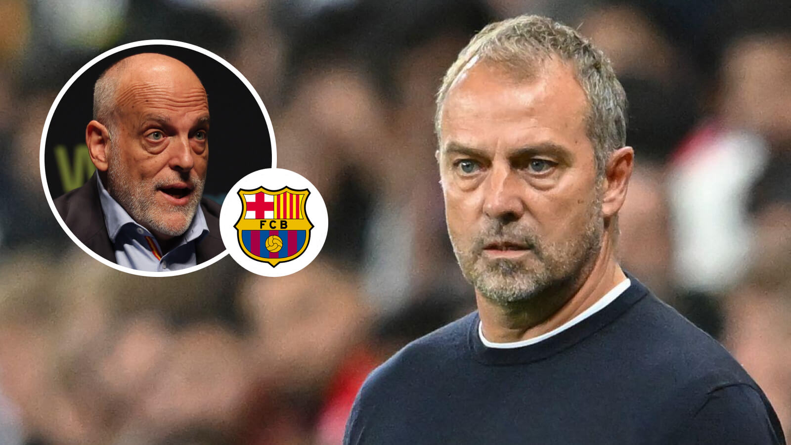 Javier Tebas and Hansi Flick, Barcelona