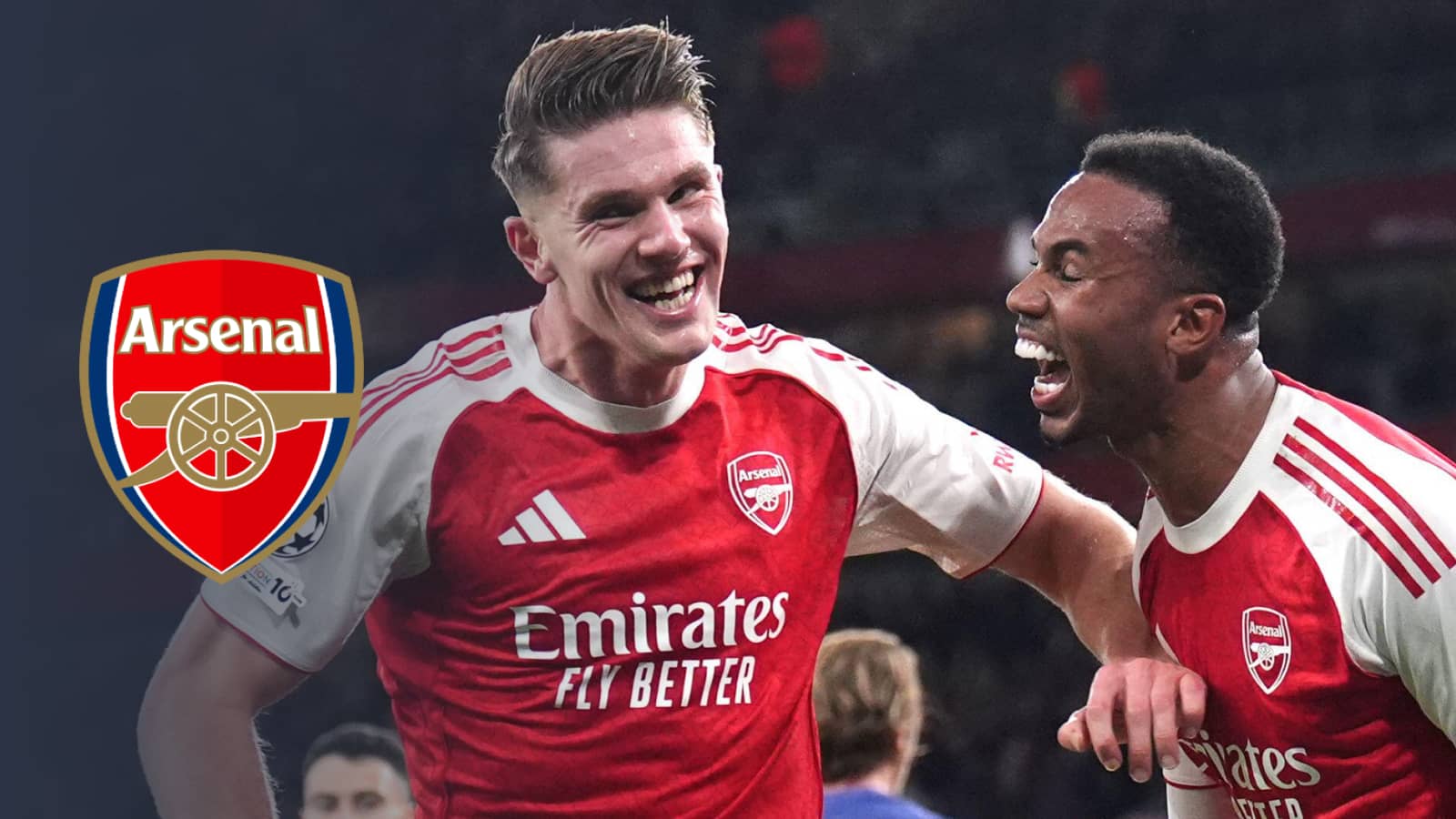 Viktor Gyokeres celebrates fourth Arsenal goal against Atletico