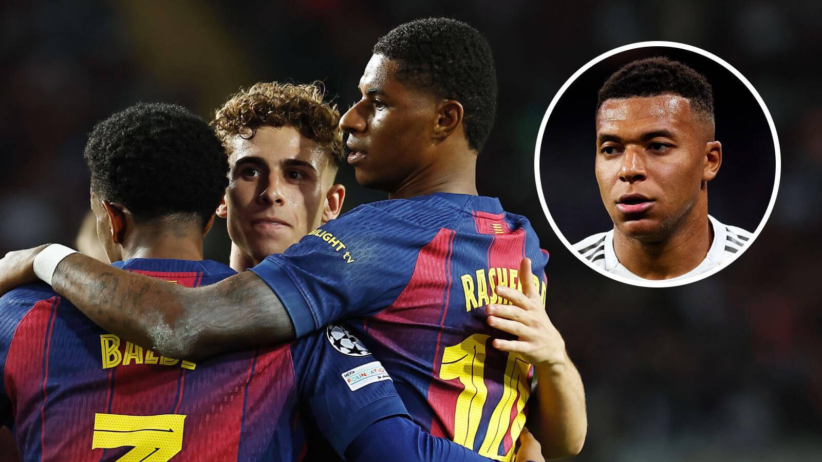 Barcelona trio and Kylian Mbappe, Real Madrid