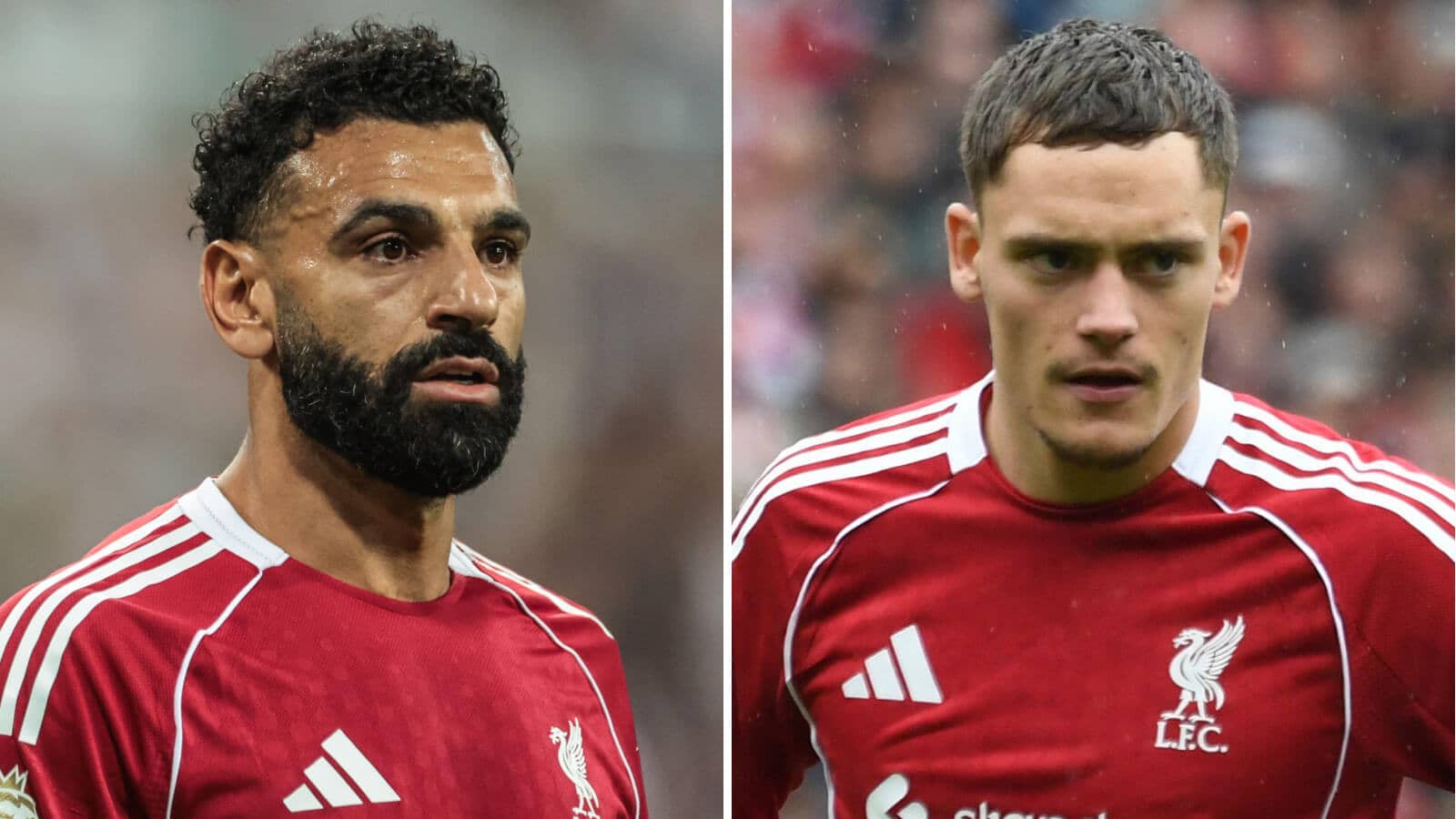 Liverpool stars Mo Salah and Florian Wirtz look in direct competition for a place in Slot's new-look 4-2-2-2 formation